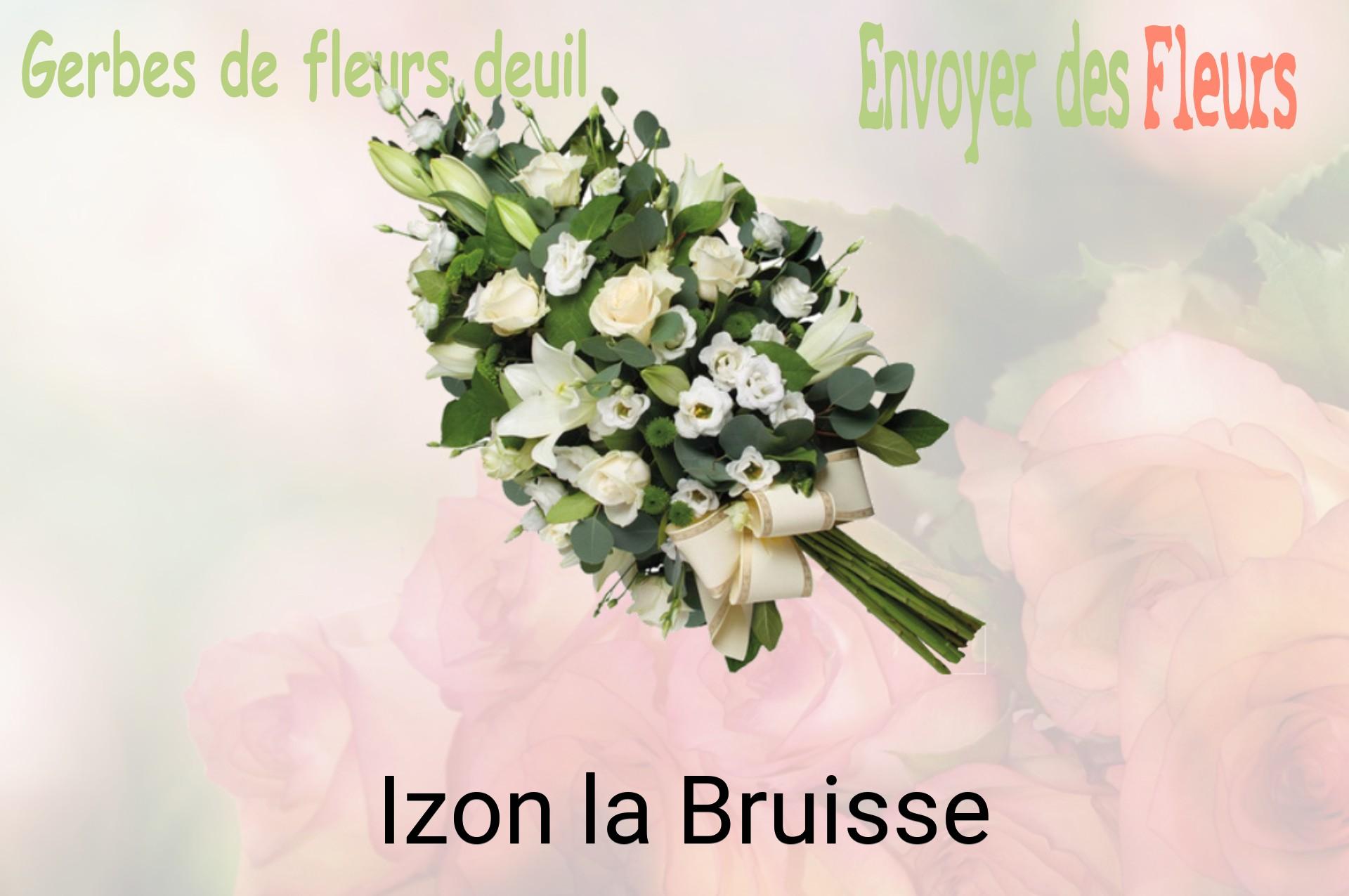 Gerbe de fleurs de deuil livrée à Izon-la-Bruisse
